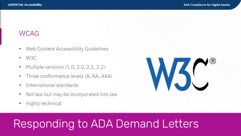 Webinar on Responding to ADA Demand Letters